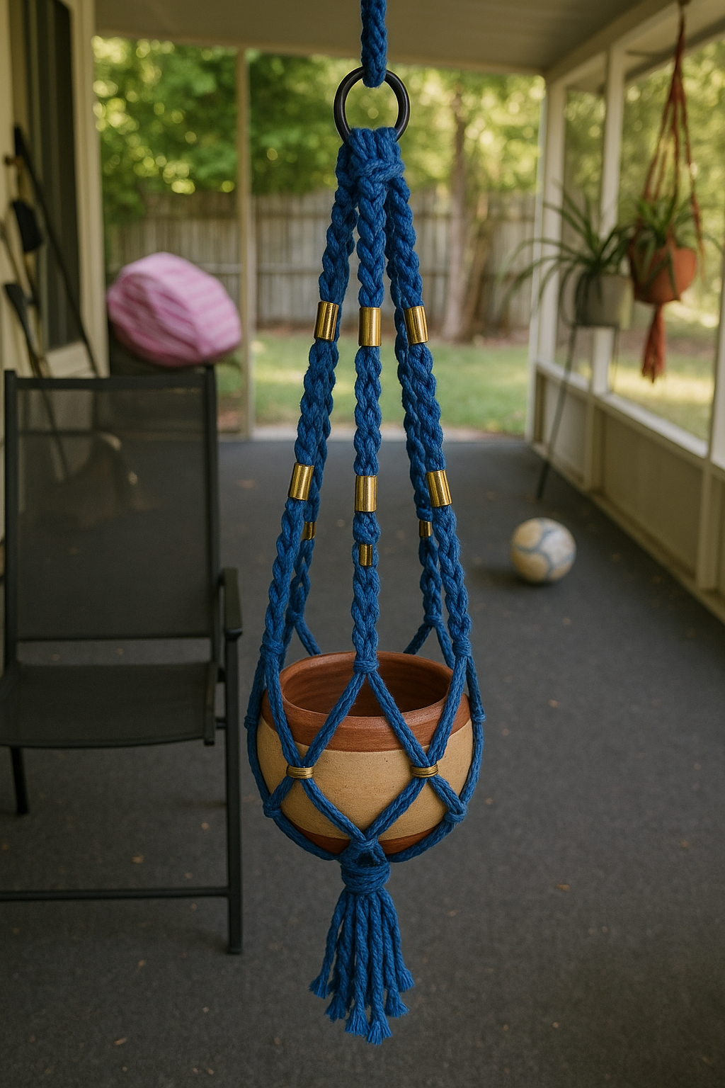 Blue Ridge Braided Macramé Plant Hanger