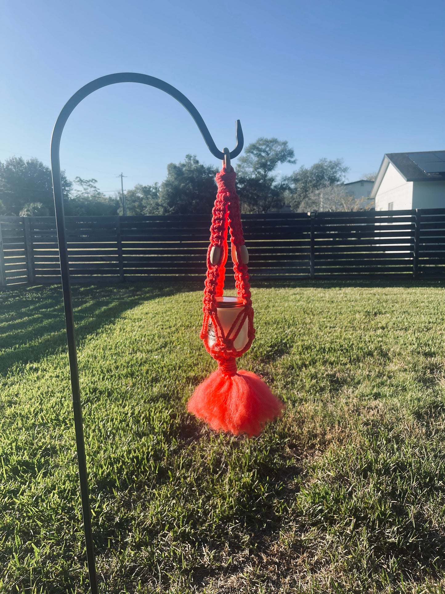 Coral Sunburst Mini Hanger