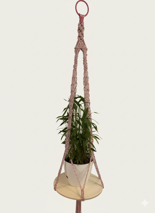 Blush Cascade Macramé Plant Hanger
